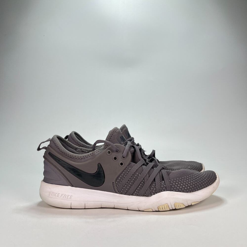 Nike Free TR 7 Gray White Athletic Low Top Training Shoes 904651-012 Womens Sz 9